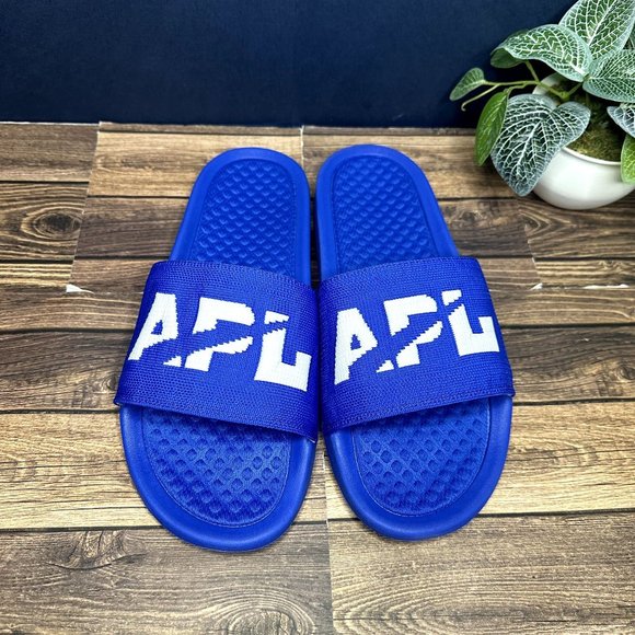 APL Men's Big Logo Techloom Slide NWT *IN BOX* Size 7 (Cobalt/White) - Picture 4 of 14